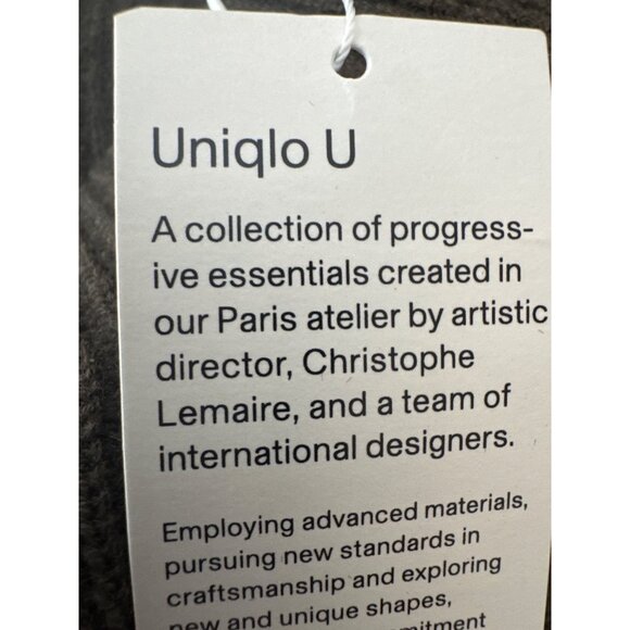 Uniqlo U Womens Large Olive Mock Neck Long Sleeve Knit Dress With Pockets NWT - Picture 12 of 16